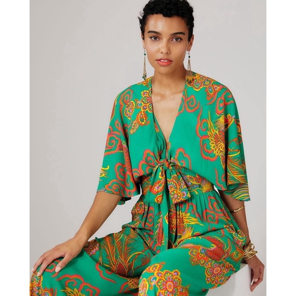 *SOLD* 1930s Wrap Top - Phoenix and Dragons - Picture 2 of 7